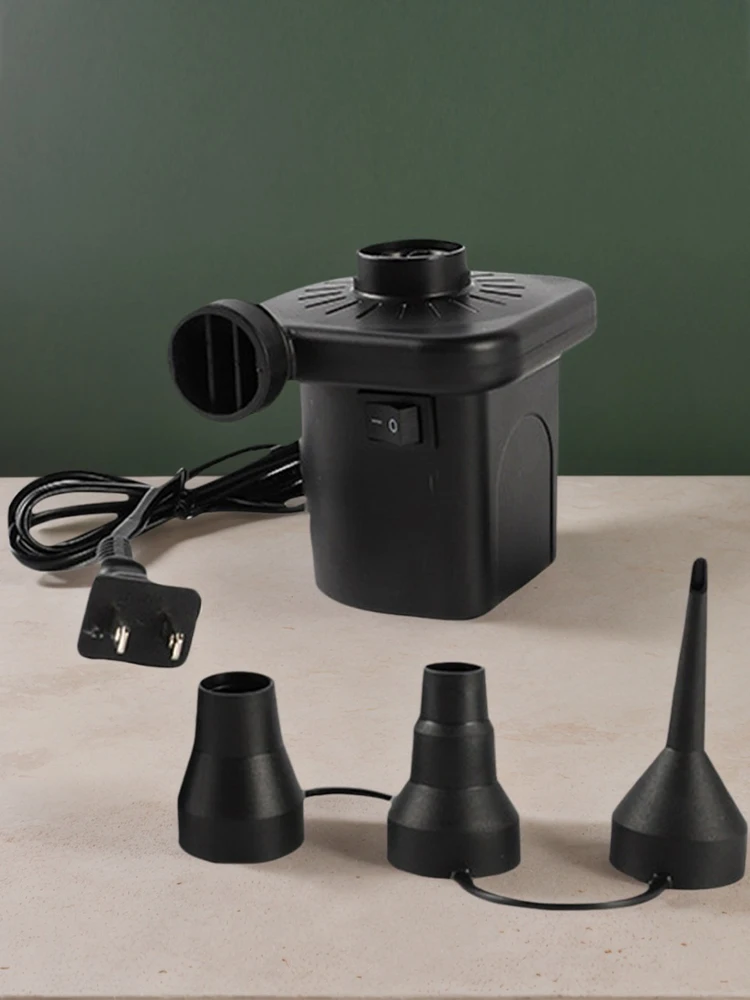Electric Air Pump with 3 Nozzles Air Mattress Pump Inflator/Deflator Pumps for Inflatables Air Mattress Bed Couch Swim Ring