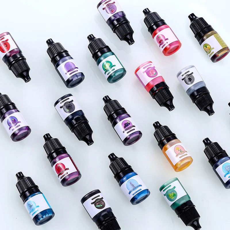 Epoxy Resin Color Pigment 24 Vivid Colors Liquid Epoxy Pigment Highly Concentrated Translucent Resin Dye for Art DIY Jewelry