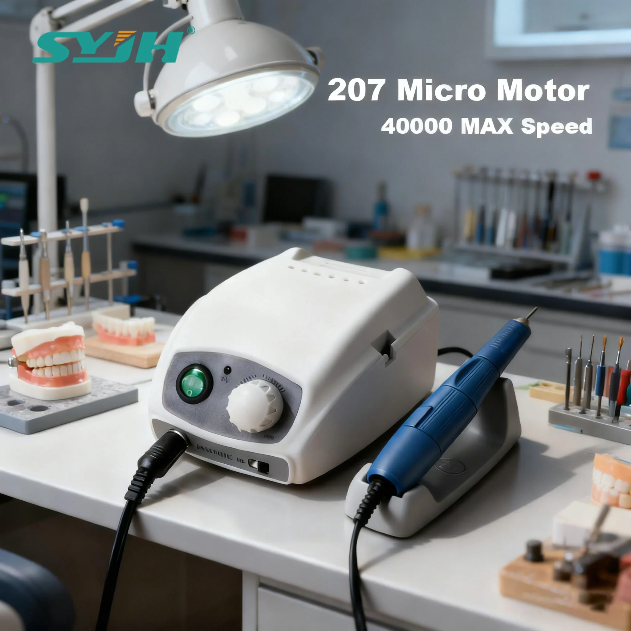 FASTRONG 207 Dental Micromotor 40000 RPM Dental Lab Polishing Machine 103/106/107 Polishing Handpiece Dentistry Grinder Tools