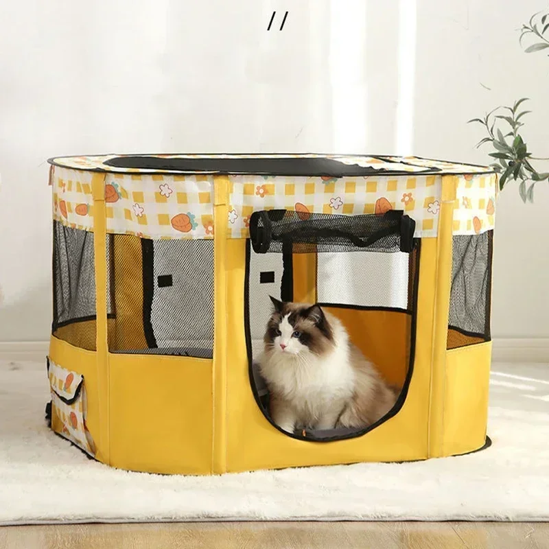 Foldable Pet Playpen Cat Delivery Room Tent Portable Indoor Outdoor Dog Kennel Crates Pet Birthing Center Supplies For Birthing