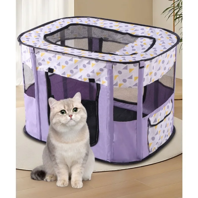 Foldable Pet Playpen Cat Delivery Room Tent Portable Indoor Outdoor Dog Kennel Crates Pet Birthing Center Supplies For Birthing