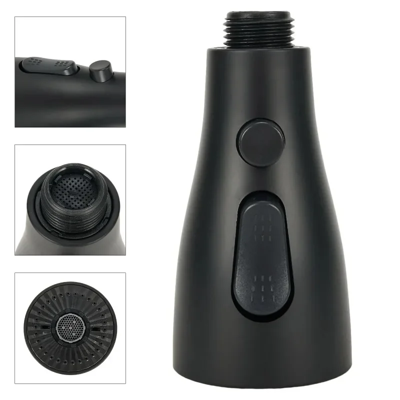 For 1/2" Connection Kitchen Pull Out Faucet Sprayer Nozzle 3 Modes ABS Water Saving Bathroom Basin Sink Shower Spray Head