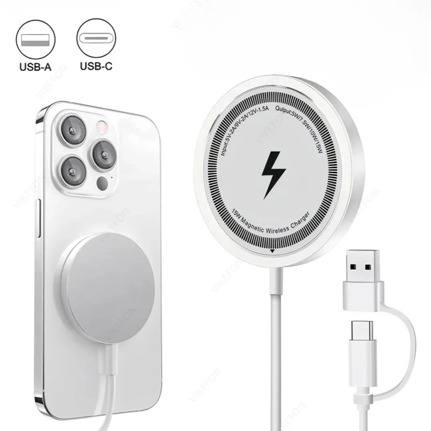 For Magsafe Wireless Charger Phone Charge Pad Magnetic Fast Charging Station For iPhone 17 16 15 14 13 12 Pro Max AirPods 3 Pro