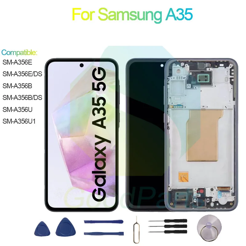 For Samsung A35 Screen Display Replacement 2340*1080 SM-A356B/E/U/U1, SM-A356B/E/DS A35 LCD Touch Digitizer Assembly