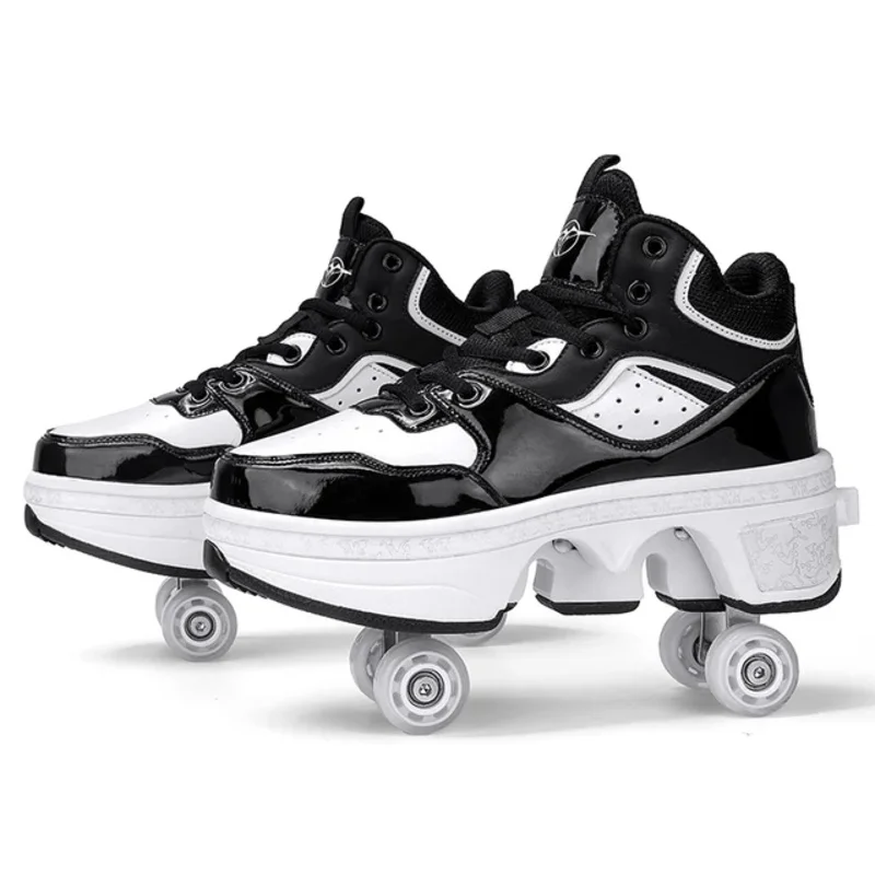 Four-Wheel Children's For Boys And Girls, Cool Luminous Roller Skates For Adults, Sports And Leisure Shoes
