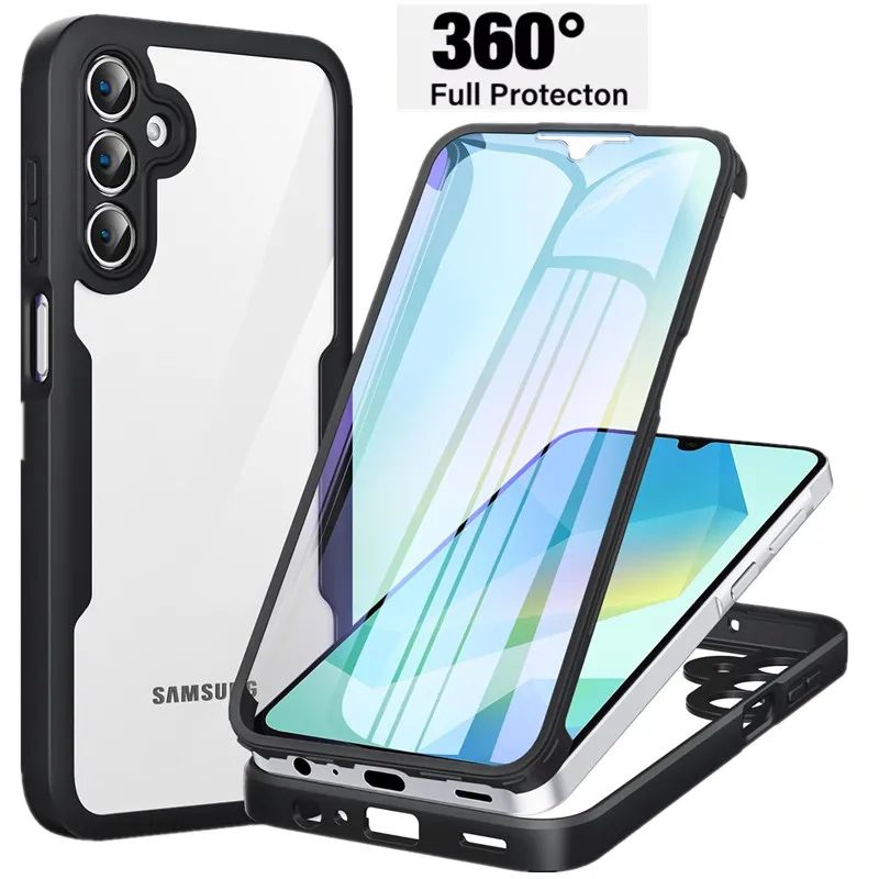Full Body Protection Case for Samsung Galaxy A57 A37 A17 5G A56 A36 A26 A16 5G A55 A35 A25 A15 Protective Cover Funda Coque Capa