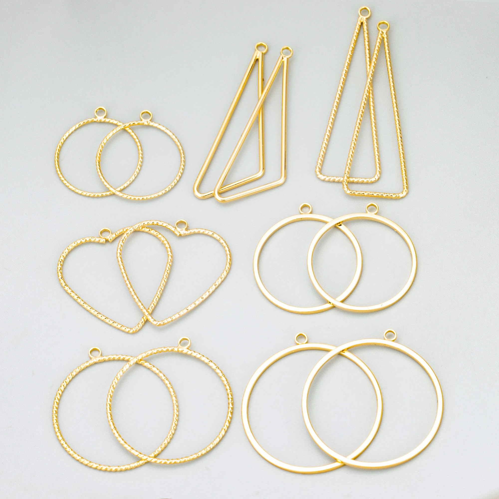 GUFEATHER MD63,jewelry accessories,18k gold rhodium plated,copper,circle heart shape,charm,jewelry making,diy pendants,20pcs/lot