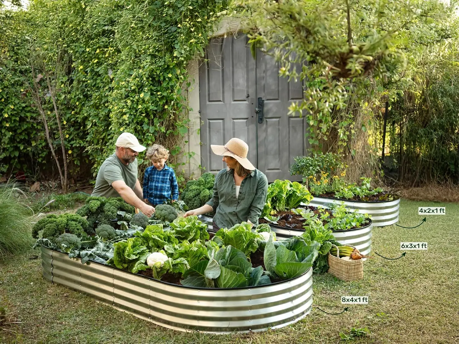 Galvanized Raised Garden Beds Outdoor // 6×3×1 ft Planter Raised Beds for Gardening, Vegetables, Flowers // Large Metal Garden B