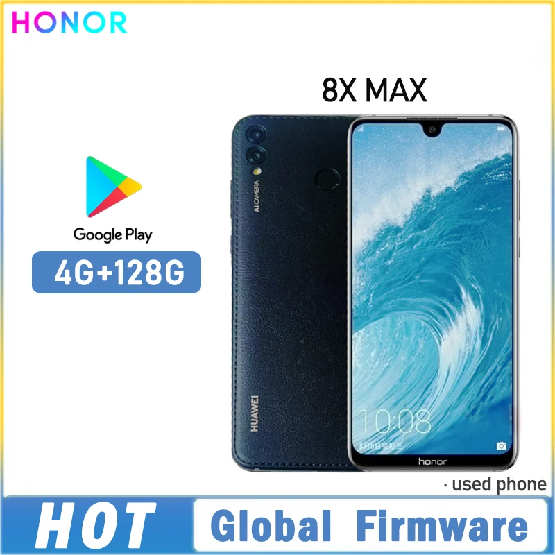 Global Firmware HONOR 8X MAX Smartphone EMUI 8.2.0 7.12 inches 5000mAh battery CPU Snapdragon 660 Dual SIM used phone