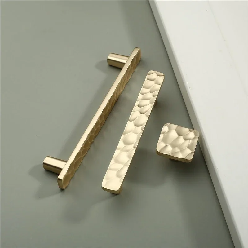 Golden Hammer Pattern Kitchen Cabinet Storage Handles Furniture Dresser Hardwares High-end Cupboard Drawer Pulls Closet Handles