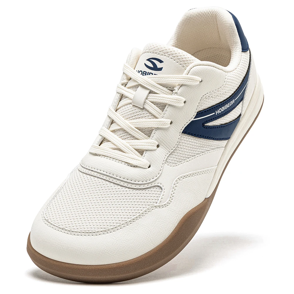 HOBIBEAR Men's Wide Width Shoes Barefoot Lace Up Sneakers Lightweight Flexible Casual Walking Shoes for Unisex