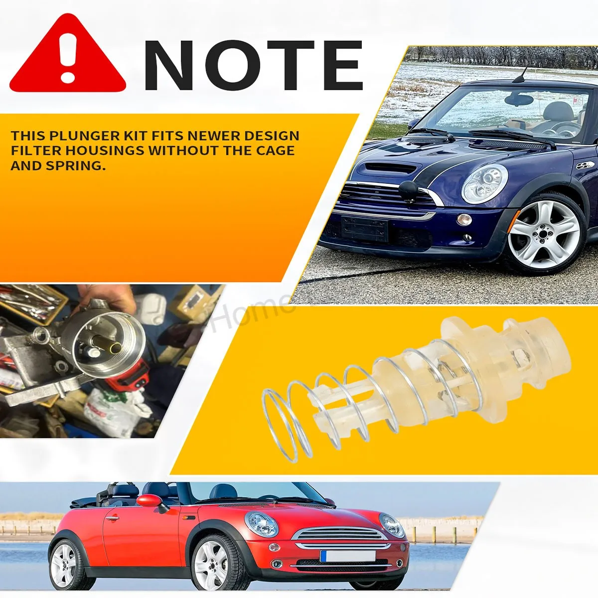 High Quality For Mini Cooper R50 R52 R53 2002-2008 Engine Oil Filter Housing Plunger with Spring 11427562250 Repair Accessories