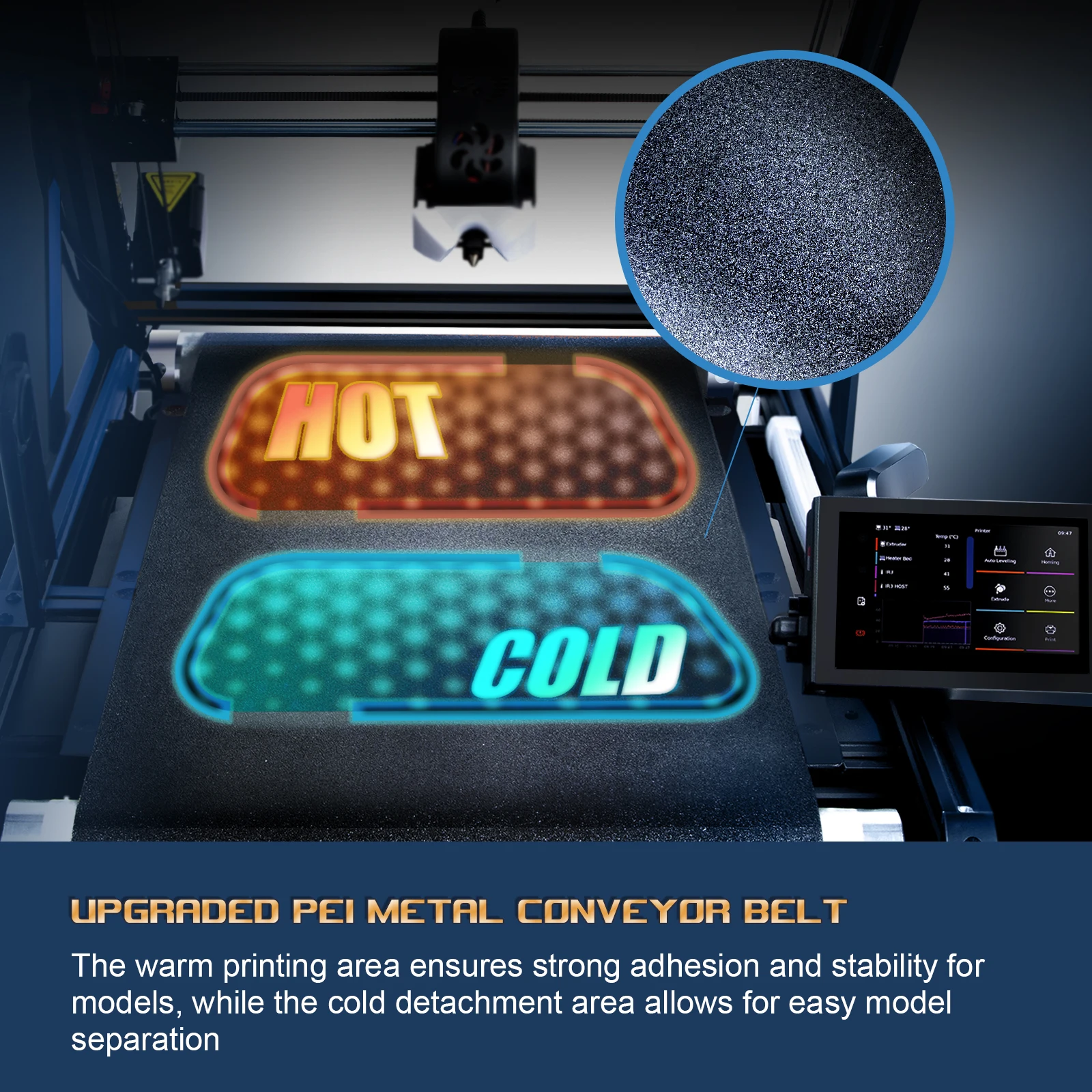 IdeaFormer IR3 V2 Infinite Z-Axis Steel Conveyor Belt 250×250×∞mm With Extended Tray Klipper Firmware Auto Leveling 3D Printer