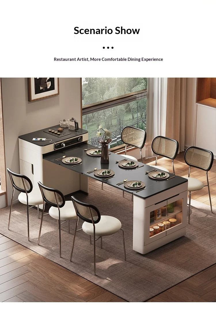 Italian Minimalist Extendable Foldable coffee tables Sintered Stone table basse coffee table fur Multi Use Home Island Tea Stati