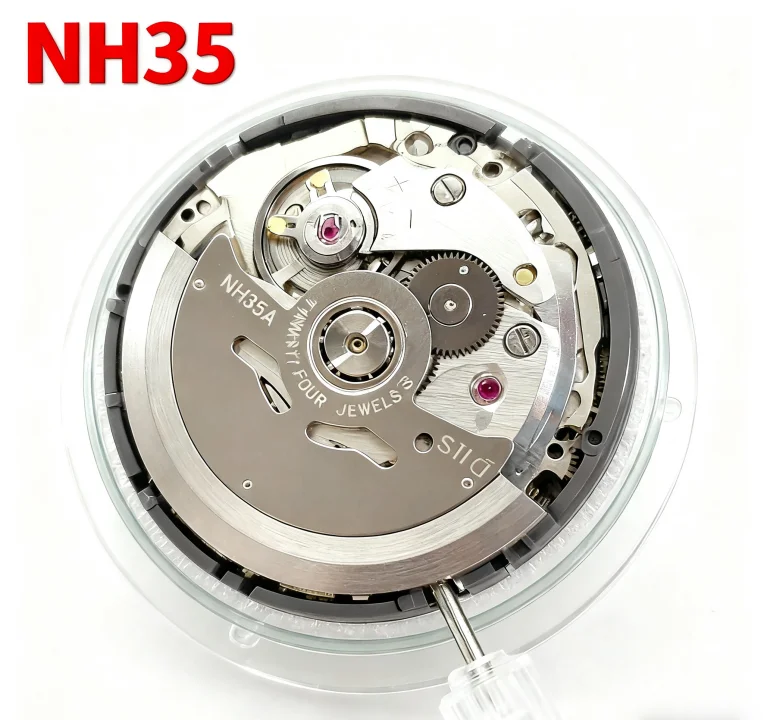 Japan Genuine NH35 Automatic Mechanical Movement High Accuracy 24 Jewels Mod Watch Replacement NH35A Date at 3:00