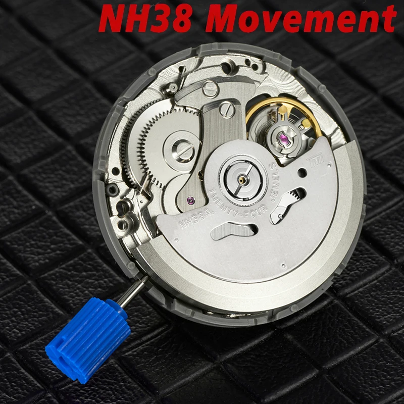 Japan Genuine NH38A Mechanical Movement Mod Automatic Watch Mechanism 24 Jewels High Accuracy NH38 Top Repair Parts