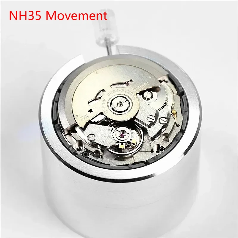 Japan Original Nh35 Movement Crown At 3.8 3 6 Nh35A With Black Date Automatic Mechanical Watch Dial Mods Repair Watchmaker