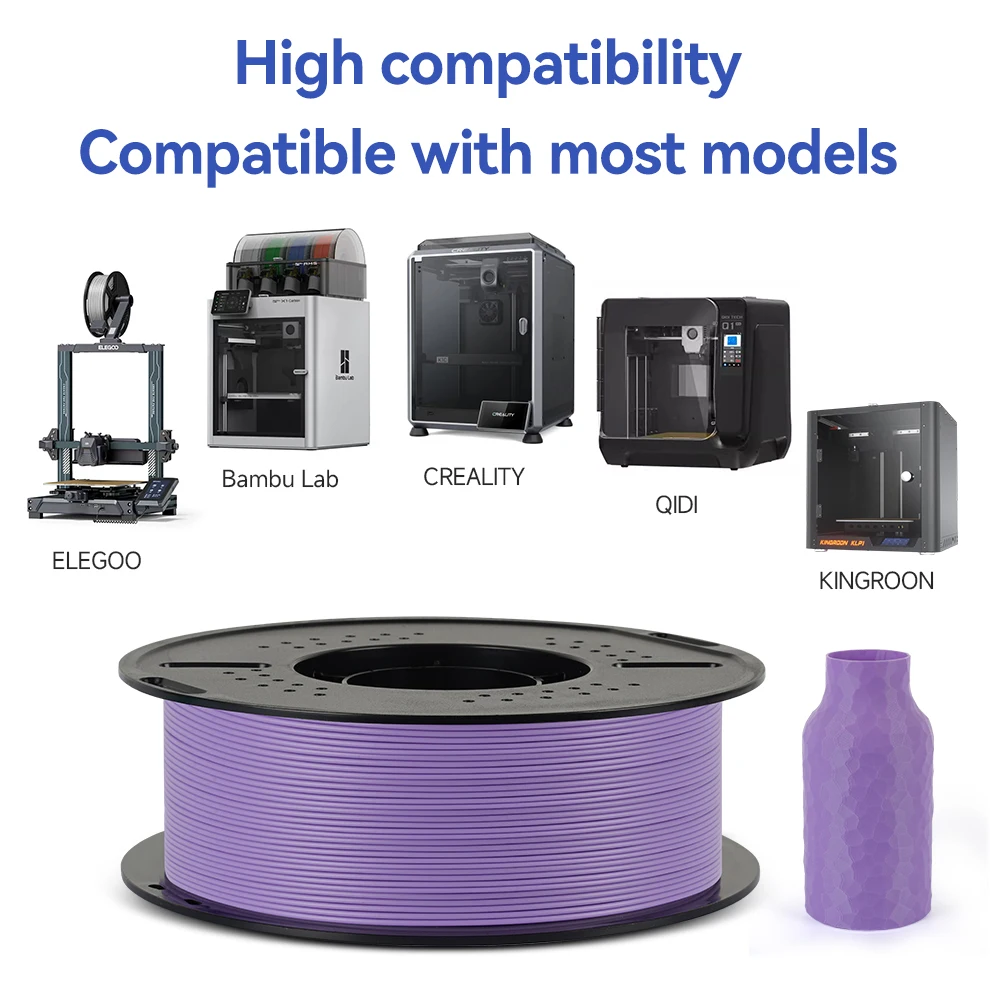 KEEPANG 5/10kg PLA Matte Filament 1.75mm Neatly Wound PLA Filament High Speed Print 1.1kg Multiple Colors 3D Printing Materials