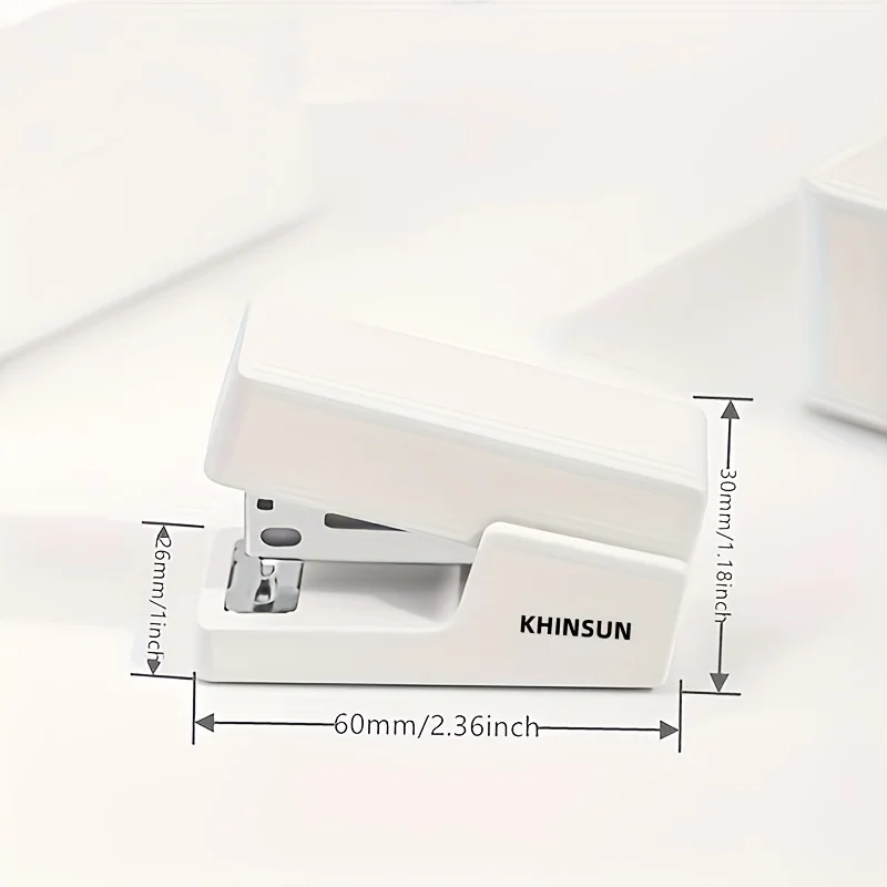 KHINSUN Mini Stapler Set Portable Color Paper Binding Machine Use 24/6 26/6 Staples Fashion Stationery Office Supplies