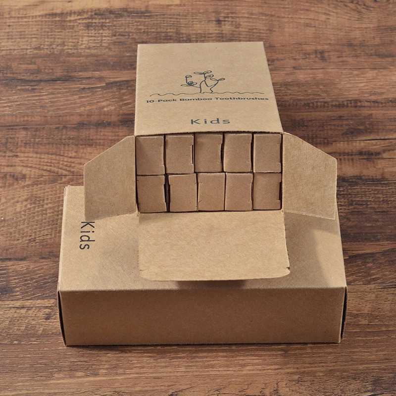 Kids 10pcs Soft Toothbrush Bristles Bamboo Toothbrush Eco Friendly Childrens Toothbrushes Biodegradable Oral Care Tooth Brush