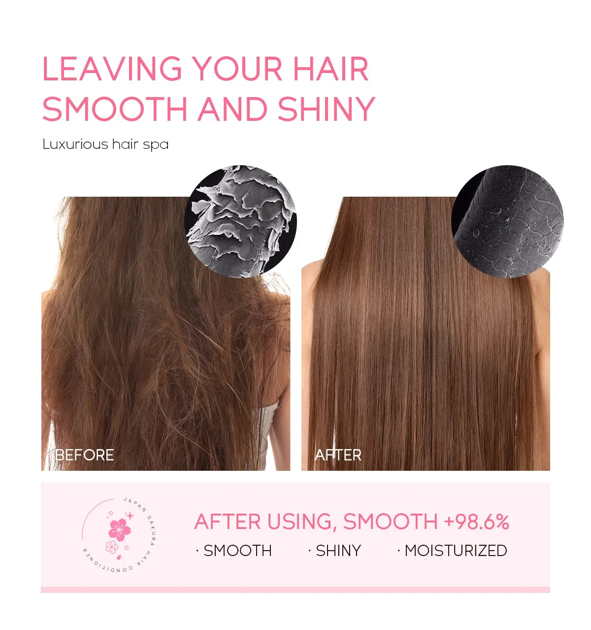 LAIKOU Japan Sakura Shampoo or Hair Conditioner Repair Damaged Hair Moisturizing Nourishing Oil Control Hair Cleansing Care