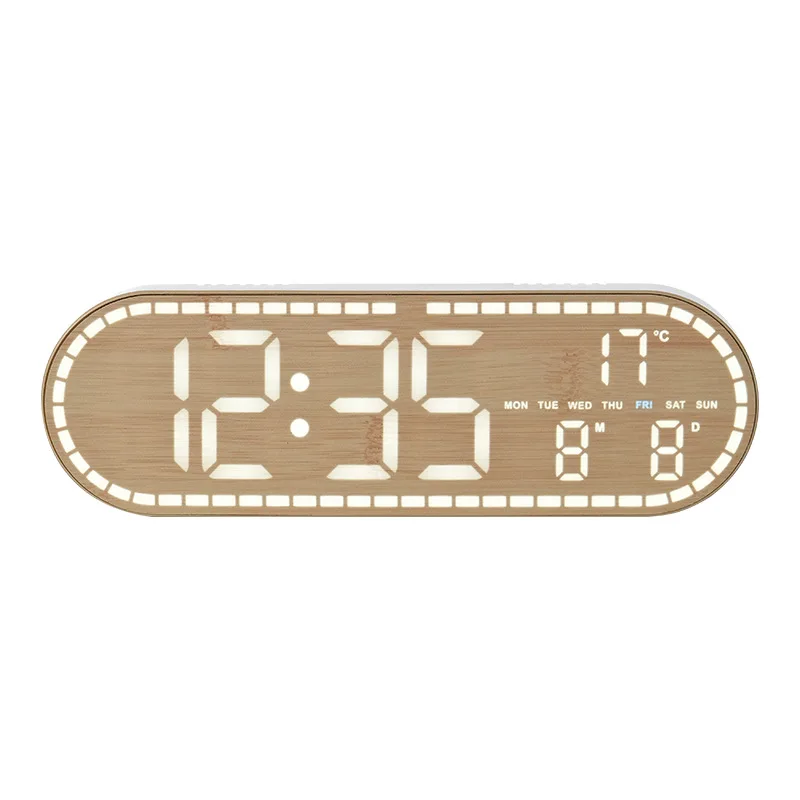 LED Digital Wall Clock With Temperature Display Calendar Alarm Timer Digital Alarm Clock LED Temperature Display