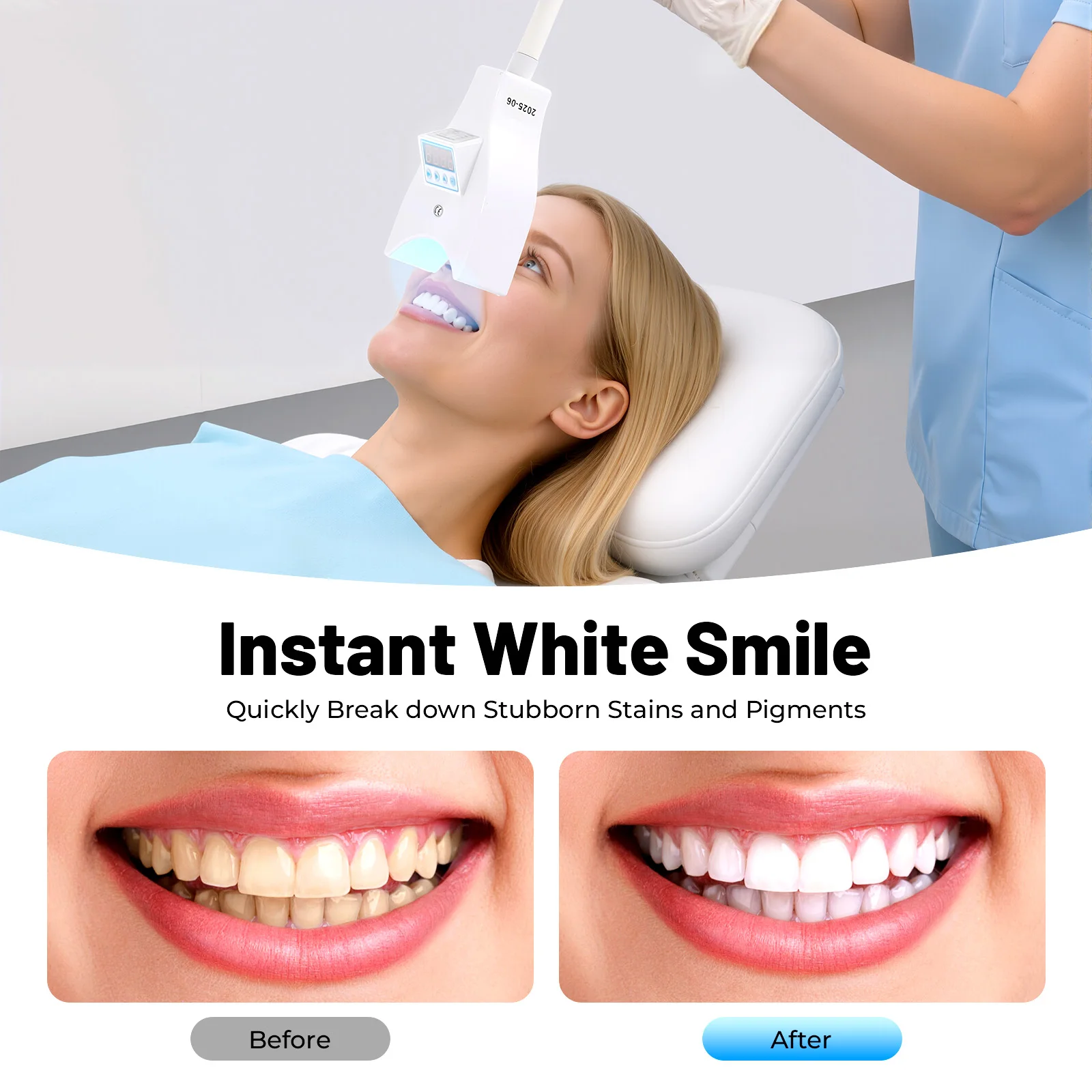 LED Teeth Whitening Machine Dental Whitening Equipment with Timer Dental Cold Light Tooth Bleaching Lamp for Dental Clinic Home