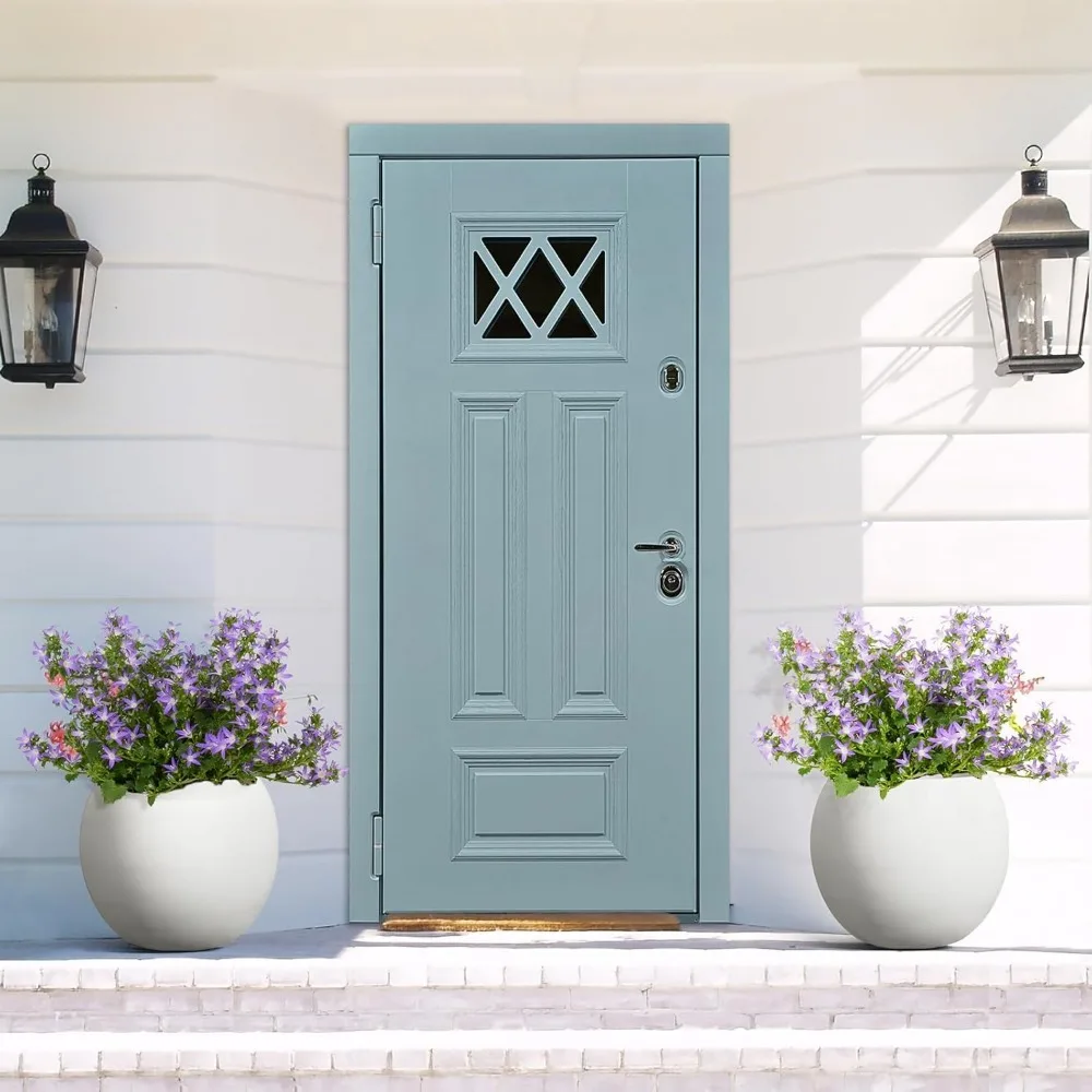 Large 17.7 Diameter Round Planter Pot with Drainage for Outdoor Indoor Garden Use, Rubber Plug Included