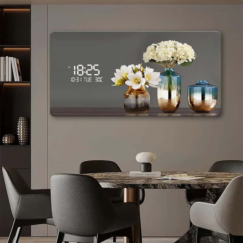 Large Size Abstract Geometric Artwork Digital Disply Wall Clock, Luxurious Quartz Clock Home Decor,living Room,bed Room Décor