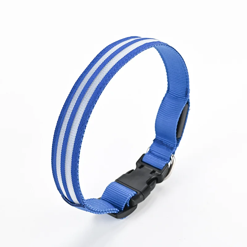 Light Up Dog Collar for Night Walk Color LED Glowing Pet Safety Collar Rechargeable Dog Necklace with Dog Harness Dog Leash Ring