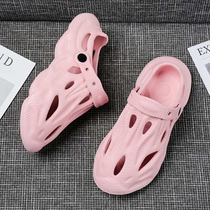 Litfun Summer Clogs Sandals For Men New Outdoor Soft Botton Beach Slippers Anti-slip EVA Garden Shoes Fashion Hollow Hole Shoes