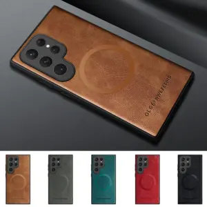 Luxury Case For Samsung Galaxy S24 S23 S22 Ultra Case Leather Cover For Samsung Galaxy S20 Plus S21 FE Phone Case S25 Edge S26