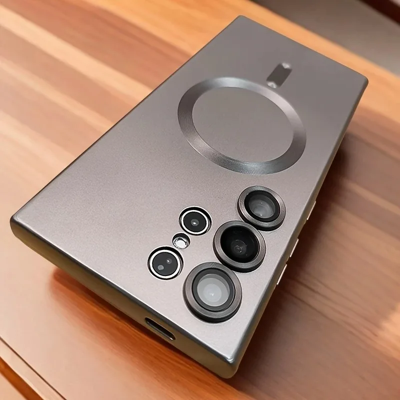 Luxury Magnetic Wireless Charging Case For Samsung Galaxy S26 S25 S24 S23 S 26 25 Ultra Plus Cases Shockproof Soft Phone Cover