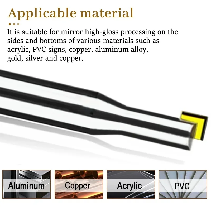 MCD Diamond Milling Cutter Chamfering Polishing End Mill Milling blade Engraving Bit Carving Tools For Cutting Copper Aluminum