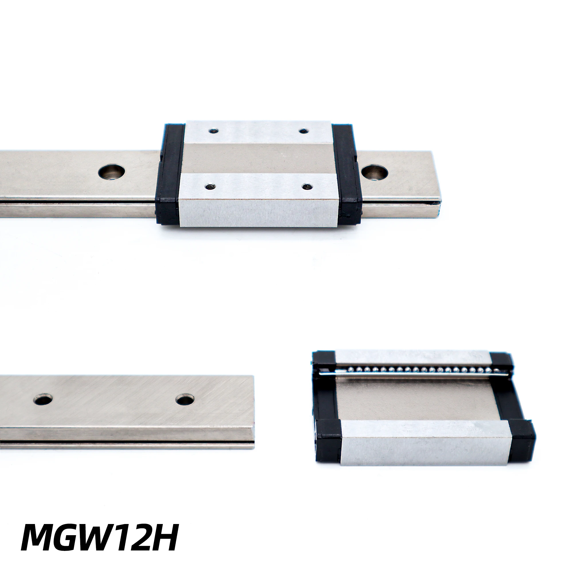 MGW Linear Rail Guide with Block–MGW7/MGW9/MGW12/MGW15 – 100-800mm – Wide Linear Slide Track for CNC, 3D Printer, Laser Engraver