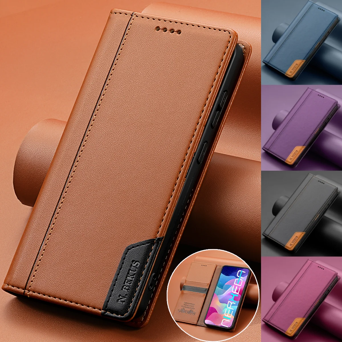 Magnetic Flip Leather Case For Samsung Galaxy S26 S25 Edge S24 S23 Ultra S22 S21 FE S20 S10 Plus Note20 A17 A16 A56 Wallet Cover