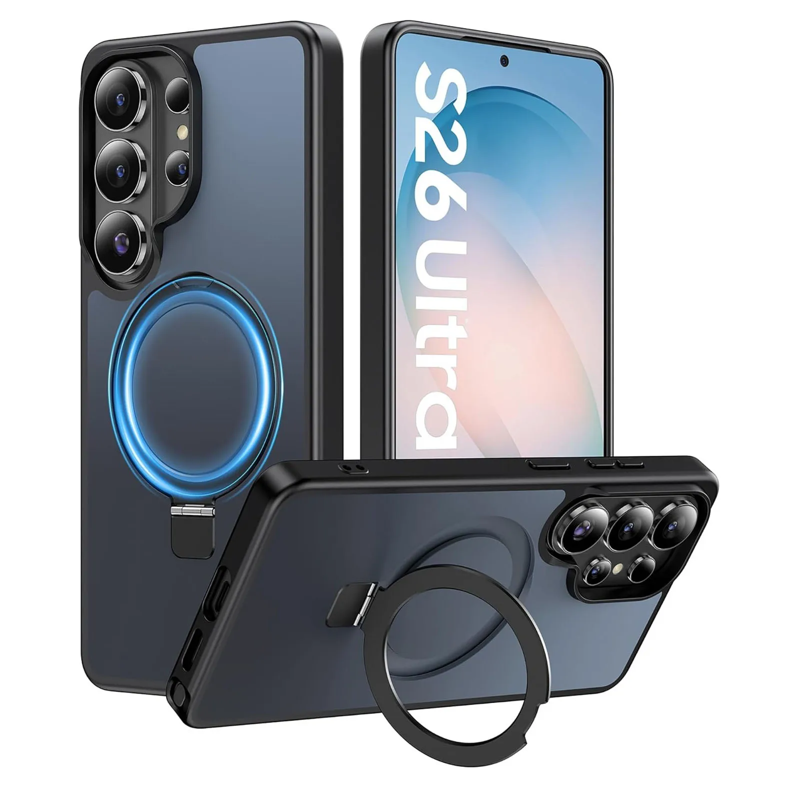 Magnetic for Magsafe Case for Samsung Galaxy S26 Ultra S25 Edge S24 FE S23 Plus A07 A57 A36 A56 Bracket Stand Holer Matte Cover