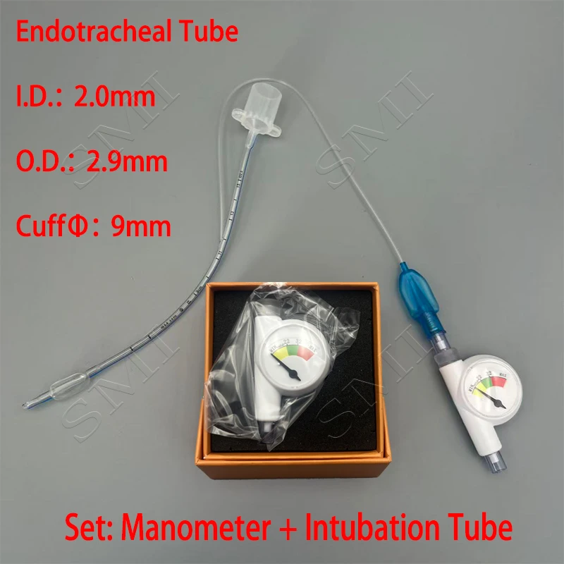 Medical Airbag Manometer & Pet Endotracheal Tube Pressure Gauge Set Medical Pressure Gauge Kit for Dogs and Cats