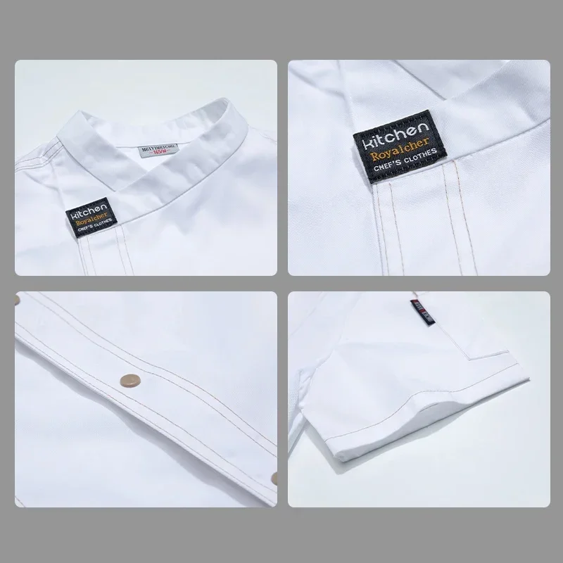 Men Head Chef Food service Kitchen Cooking Costume Pizzaiolo Cook Uniform Restaurant Chef's Jackets Bakery Cafe Working Clothes