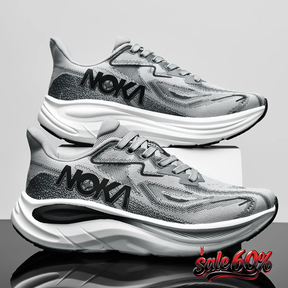 Men Running Shoes Air Cushion Jogging Shoes Carbon Board Marathon Sports Breathable Lightweight Male Nonskid Casual Sneakers