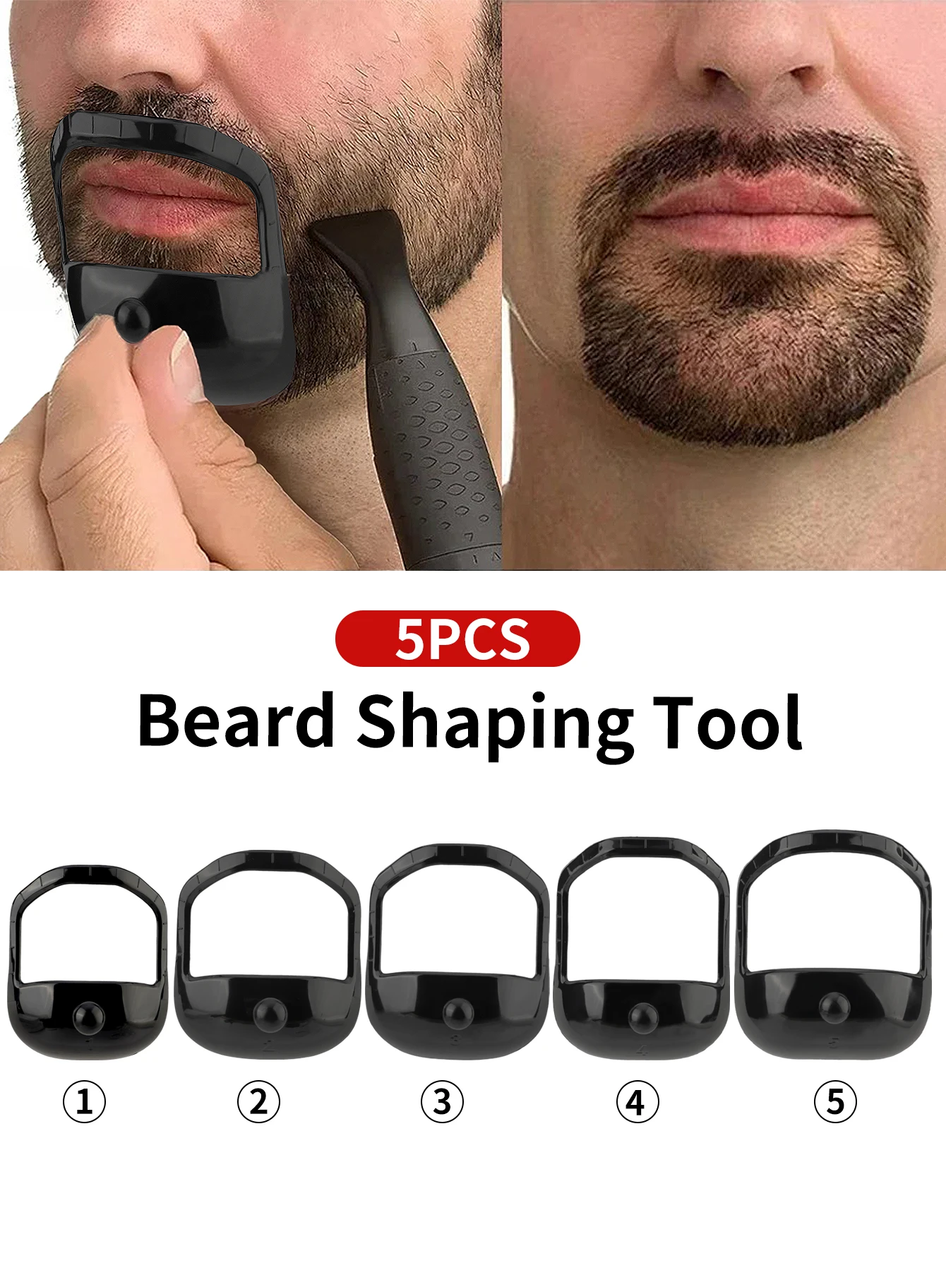 Men's Beard Grooming Kit, Barber Accessories, Men's Beard Shaper, save time and give you the perfect symmetrical beard at home!