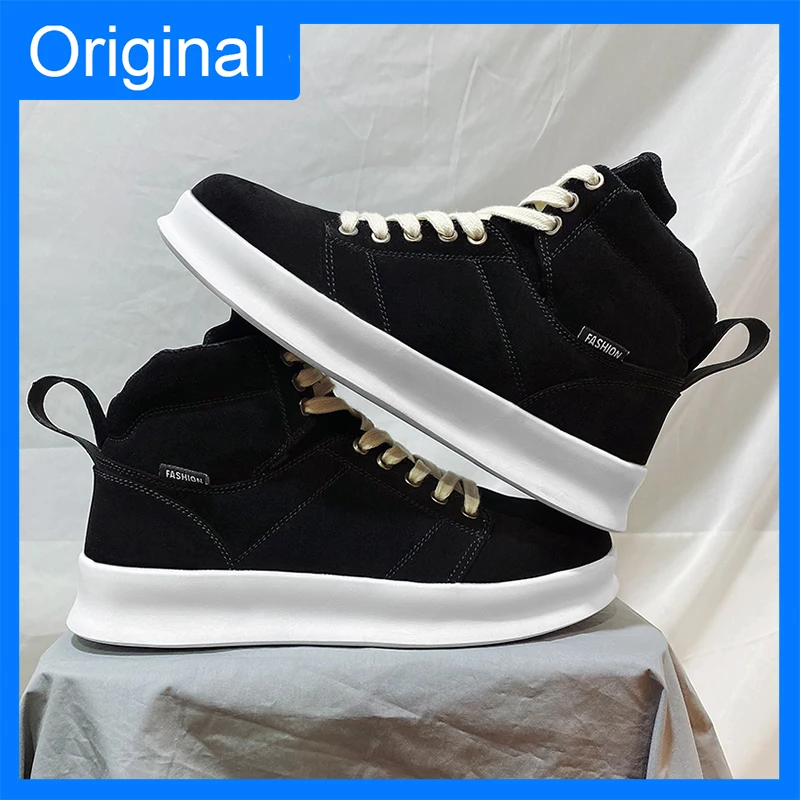 Mens Board Shoes Comfortable Fashion Breathable Lace Up Youth Sports Shoes Daily Street Walking Casual Sneakers for Men