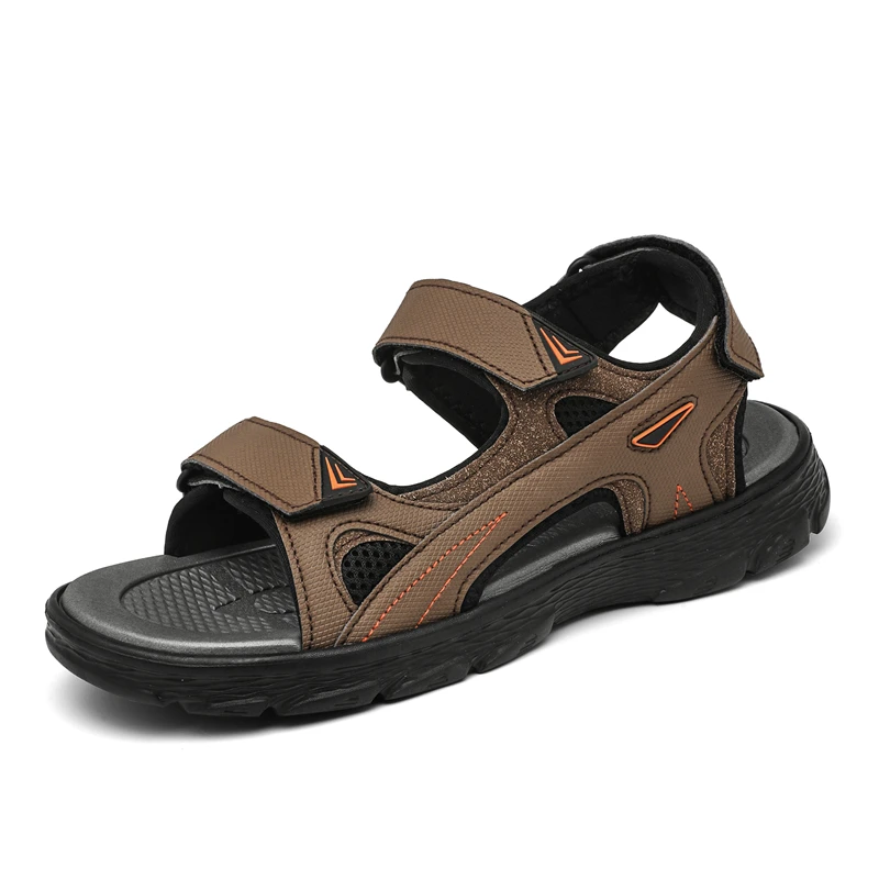 Mens Sandals Summer Leather Sandals Men Outdoor Casual Lightweight Sandal Fashion Men Sneakers Size 40-45