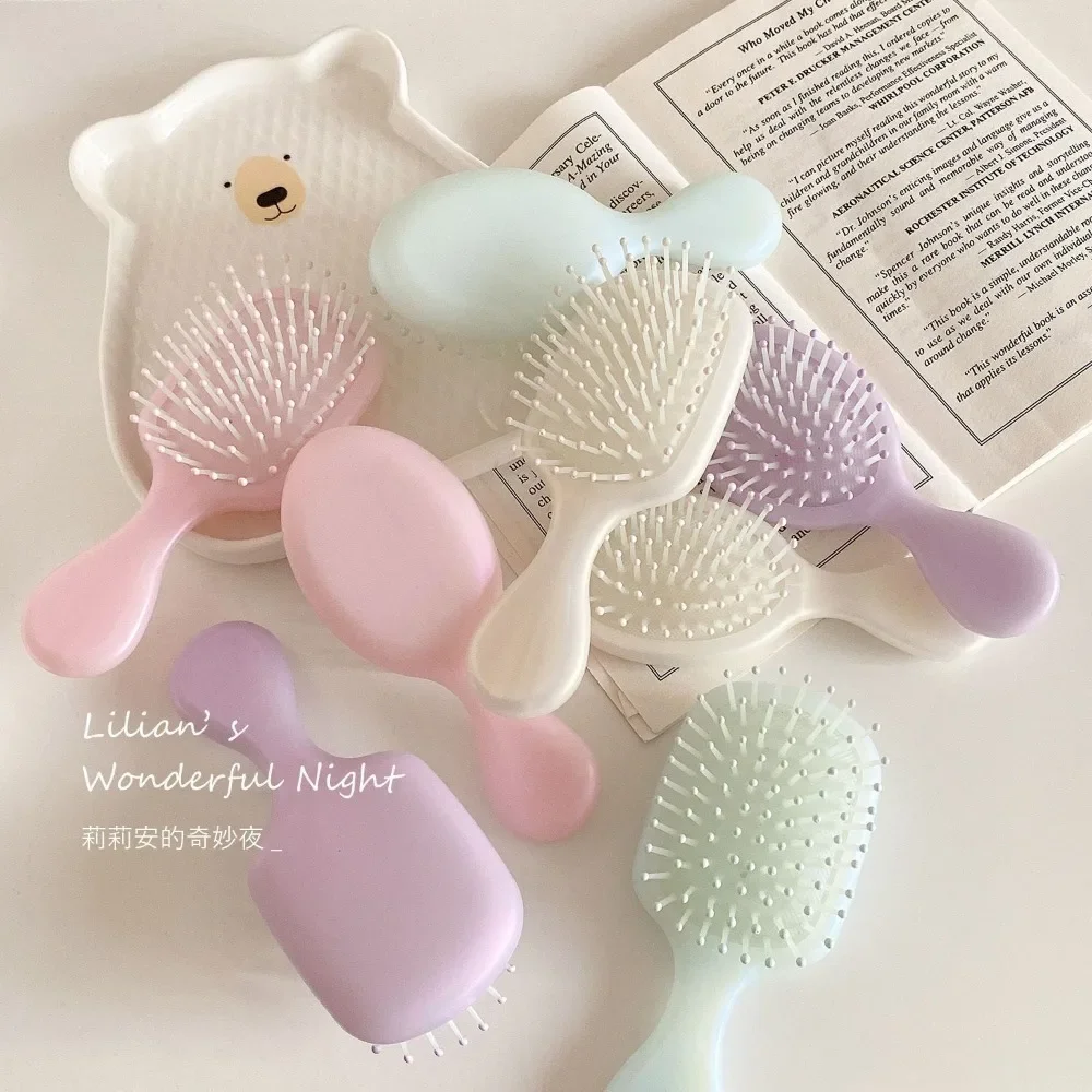 Mermaid Massage Air Cushion Combs for Kids Small Toddler Girls Hair Brushes Simplicity Lovely Hair Care Tool Fashion Solid Color