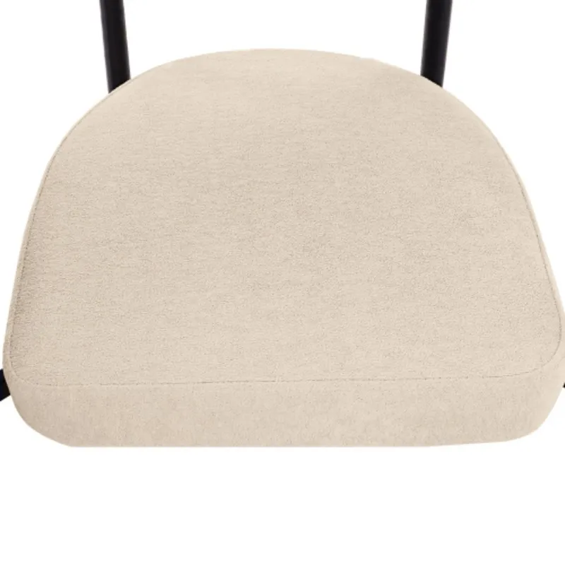 Modern Dining Chairs set of 6, Cream Faux Suede Upholstered Armchairs,Comfortable Armrest Dining Chairs, Multiple Colour Option