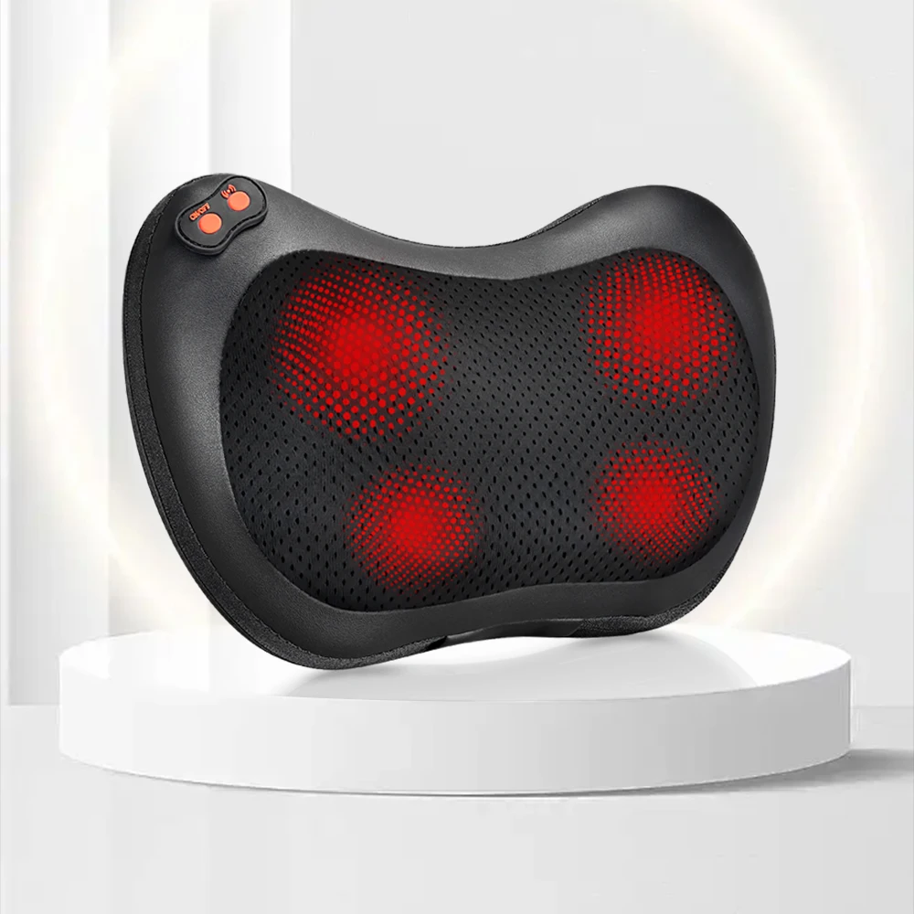 Multifunctional Neck Massager Shoulder Waist Back Car Home Cervical Massage Pillow 3 speeds