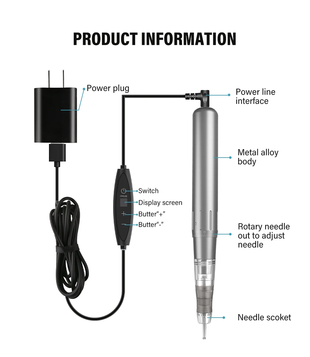 NUOJO Permanent Makeup Machine Microneedling permanent machine Professional Tattoo Machine For Eyebrows Lip Body tattoo supplies