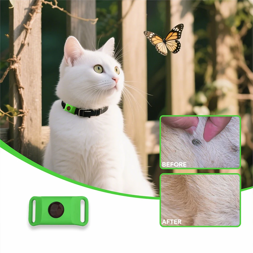 Natural Anti-Flea & Tick Pendant Oils for Dogs & Cats Collar Wearable Pet Tags with Essential Oils to Repel Pests Safely