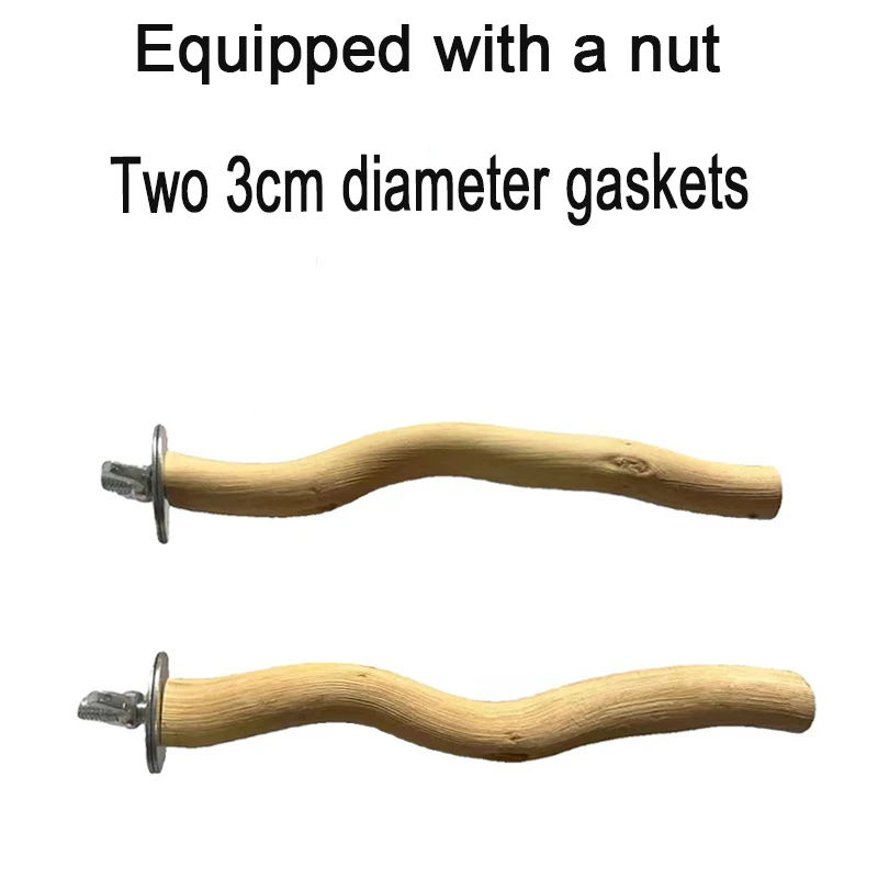 Natural Parrot Wood Fork Branch Perch Bird Cage Hanging Swing Bird Standing Branches Toys Birdcage Accessoriess