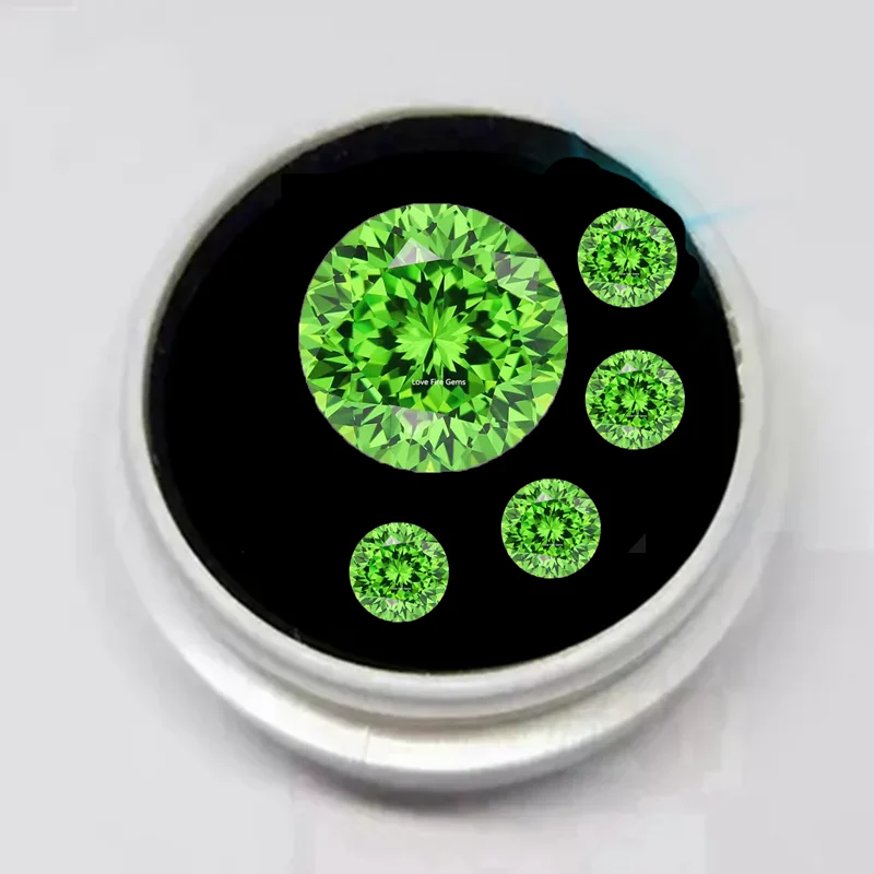 Natural Tsavorite Green Emerald Gemstone Round Cut 11.0mm 5.0 Cts VVS Gem Beads For Jewelry Making